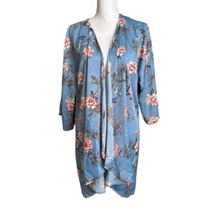 Lara Floral Open Front Cover Up Sleepwear Size L/XL